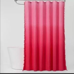 Pink ombré shower curtain